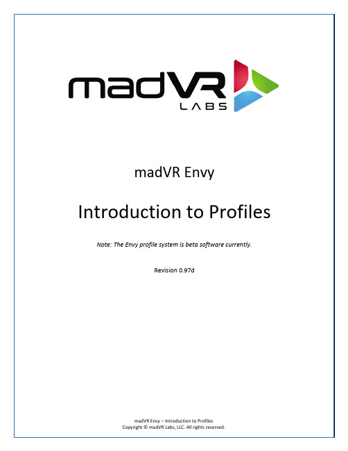 madVR Envy - Envy Profile系统简介说明书