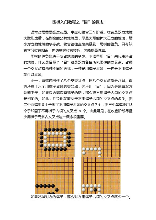 围棋入门教程之“目”的概念