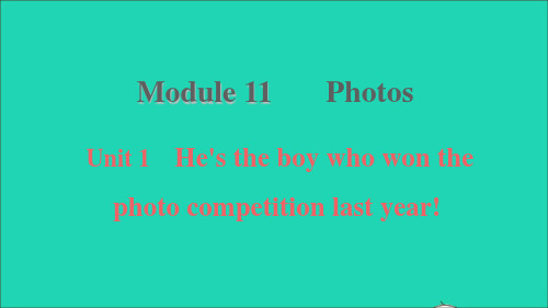 九年级英语上册Module11PhotosUnit1习题课件新版外研版