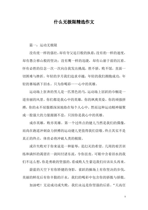 什么无极限精选作文