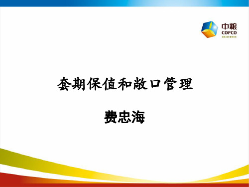 套期保值和敞口管理要点