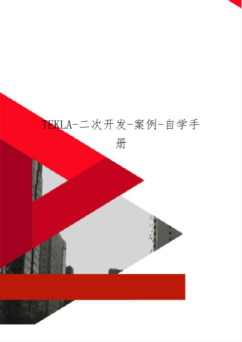 TEKLA-二次开发-案例-自学手册