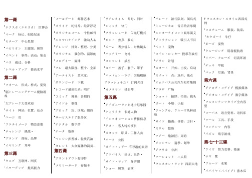 新编日语修订版第三册必考片假名总结