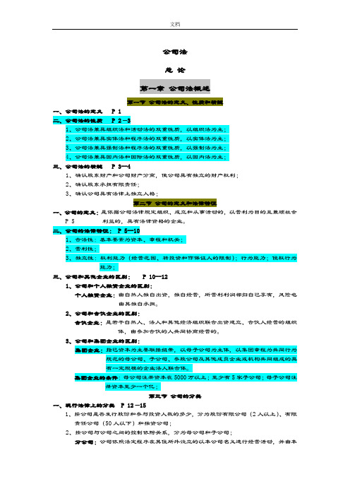 自考公司管理系统法笔记(重点标记)