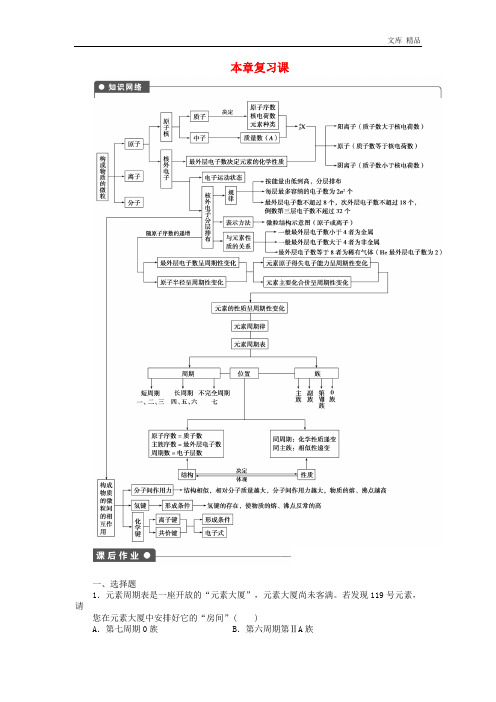 2020年高中化学 本章复习课课后作业 新人教版必修2(1)