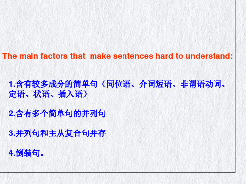 解析高考英语长难句课件ppt