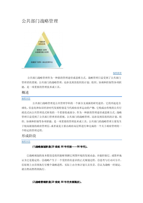 公共部门战略管理