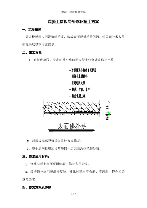 混凝土楼板修复方案