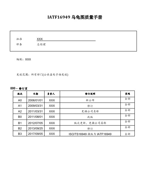 IATF16949乌龟图质量手册