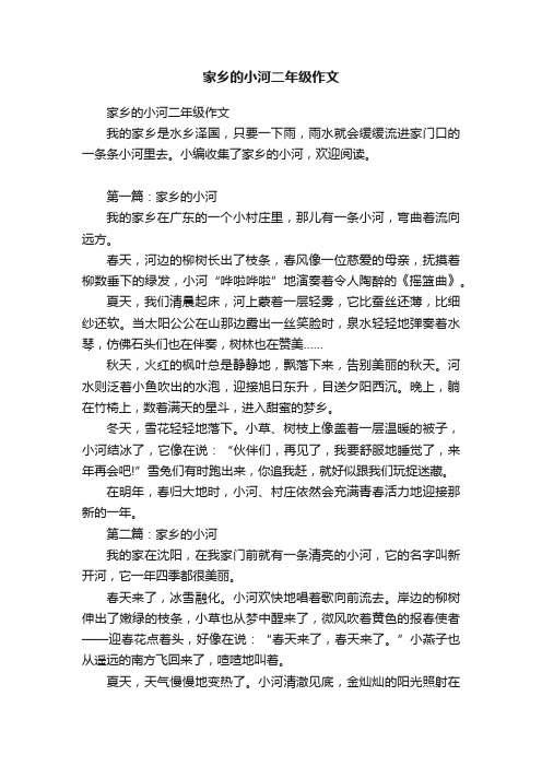 家乡的小河二年级作文