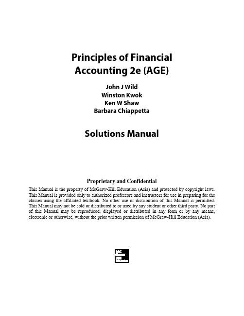 principles of financial accounting CH3 答案