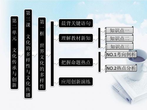 2013学年高中政治 教师用书 2.3.1世界文化的多样性课件 新人教版必修3