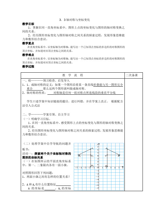 轴对称与坐标变化