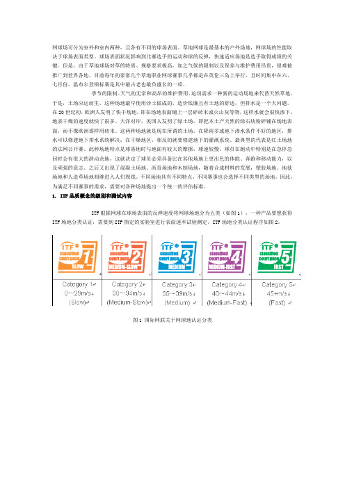 网球场地测试标准和ITF分类认证