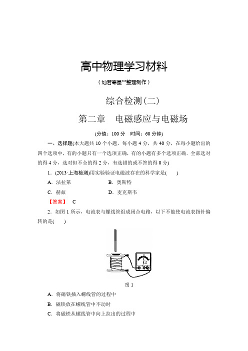 人教版高中物理选修1-1综合检测第二章.docx