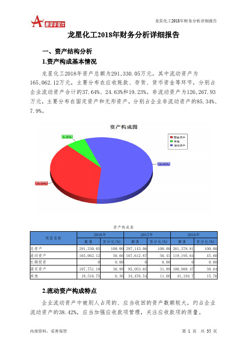 龙星化工2018年财务分析详细报告-智泽华