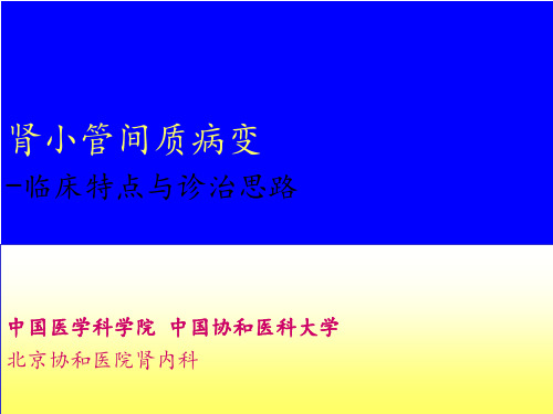 肾小管间质病变临床特点与诊治思路PPT课件