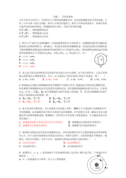 卫星变轨高三物理总结及练习第二轮专题复习北京海淀