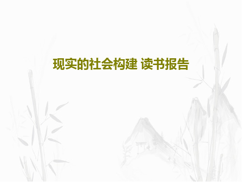 现实的社会构建 读书报告共46页文档