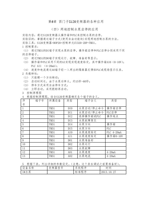 S120单传培训 第6章 西门子S120变频器应用4