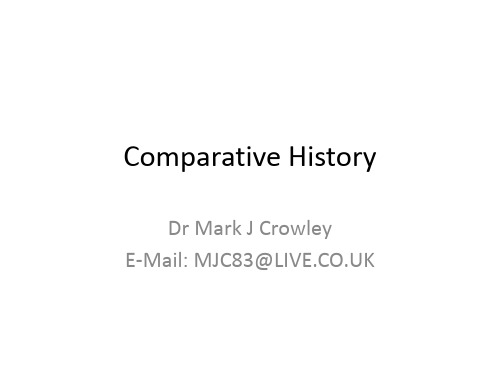 历史学专业英语06-Comparative_History.ppt