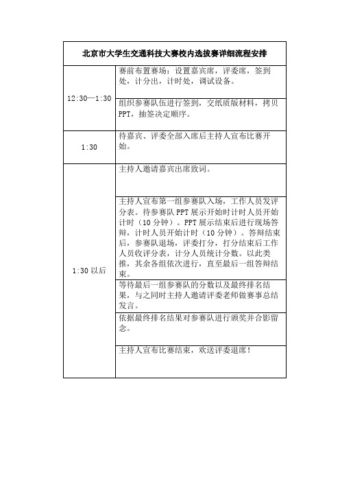 北京市大学生交通科技大赛校内选拔赛详细流程安排 (2)