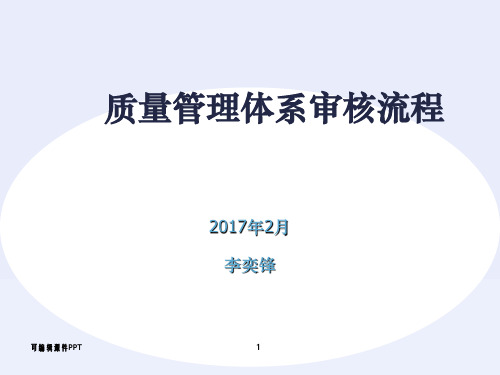 质量管理体系审核流程PPT课件