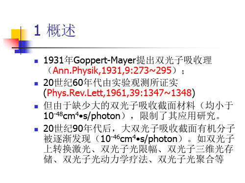 最新双光子光聚合反应PPT课件