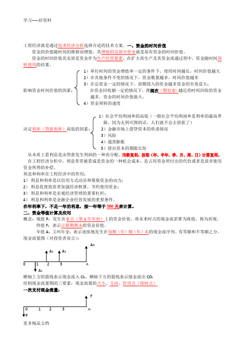 一建工程经济超级总结-记住必过-20页教学文案