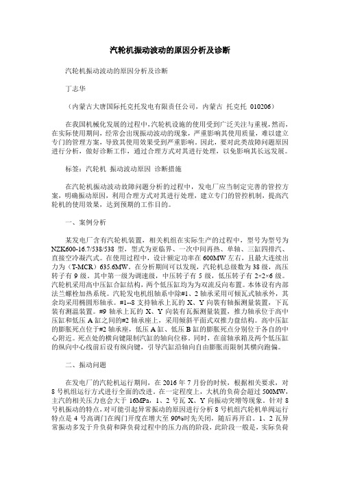 汽轮机振动波动的原因分析及诊断