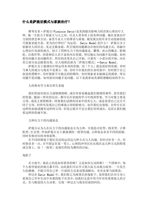 什么是萨提亚模式与家族治疗