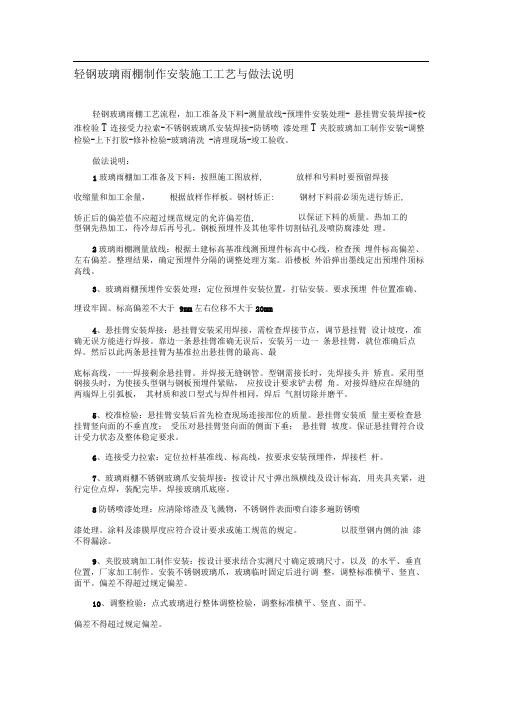 阳台栏杆扶手雨棚楼梯施工工艺及做法说明