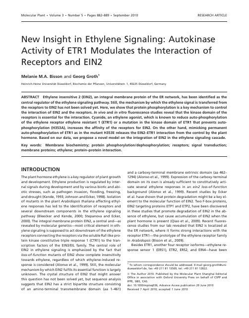 Activity-of-ETR1-Modulates-the-Interaction-of-Receptors-and-EIN2_2010_Molecular-Plant