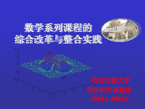 数学系列课程的综合改革与整合实践.