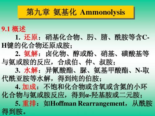 化学工业出版社精细有机第九章  氨基化