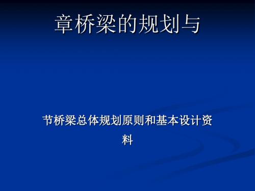 第二章__桥梁的规划与设计基本原则