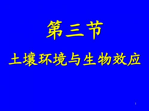 第三节  土壤环境与生物效应