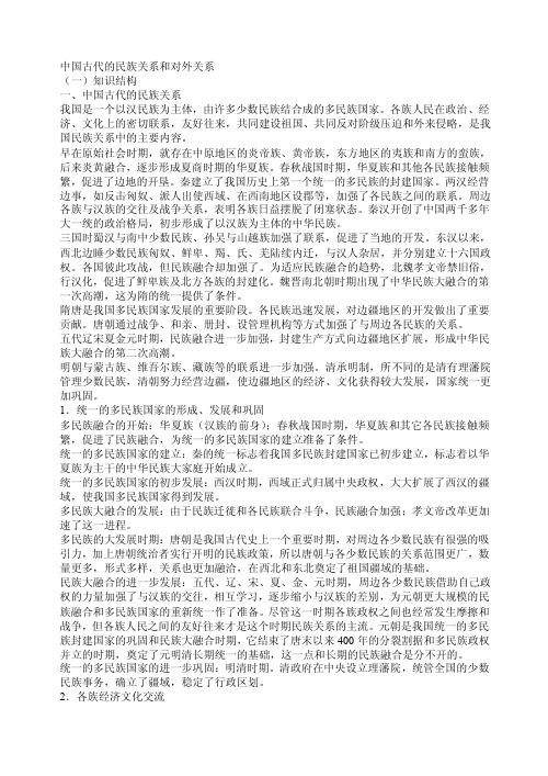 中国古代的民族关系和对外关系