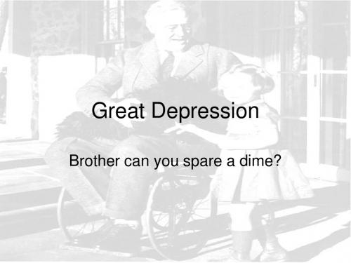 初中全英学科资料 Great Depression