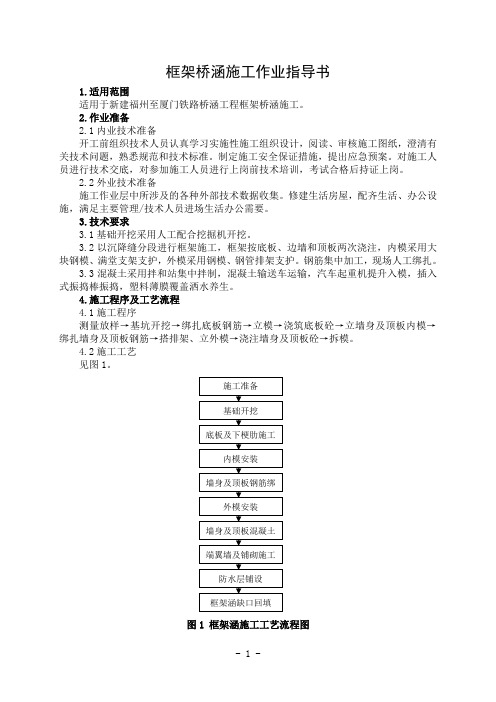 桥32框架桥涵施工作业指导书(中铁上海局)