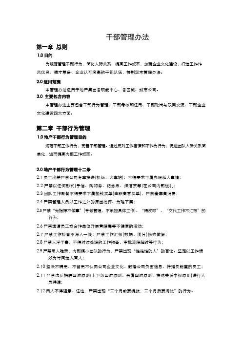 公司干部管理办法