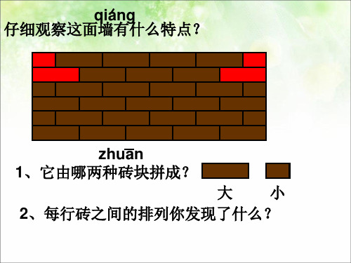 新人教版数学一年级下册第一单元《补墙问题》[优质ppt]复习课程