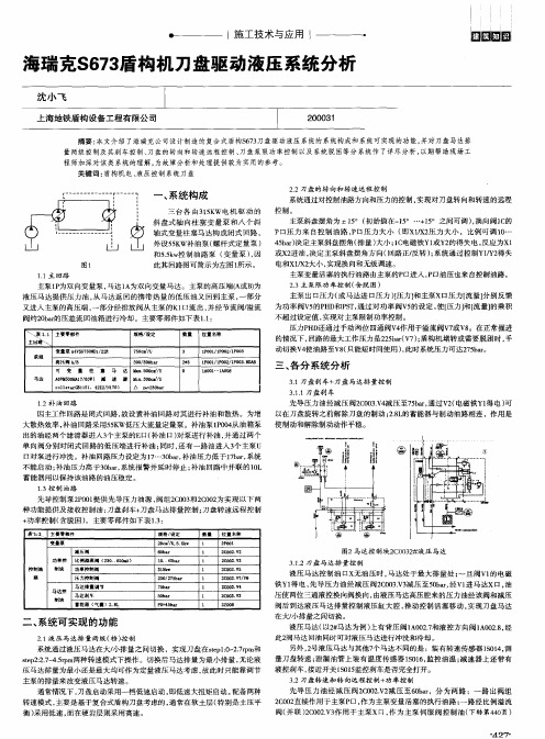 海瑞克S673盾构机刀盘驱动液压系统分析