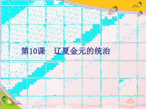 人教版必修2019中外历史纲要上 第10课  辽夏金元的统治(共45张PPT)优质课件