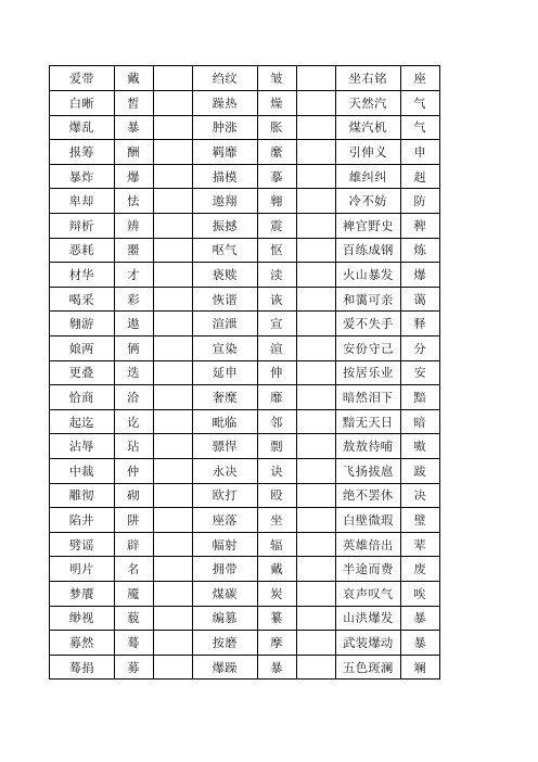 容易写错的字960例