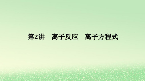 2024版新教材高考化学全程一轮总复习第一章物质及其变化第2讲离子反应离子方程式课件