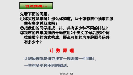 两个基本计数原理PPT教学课件