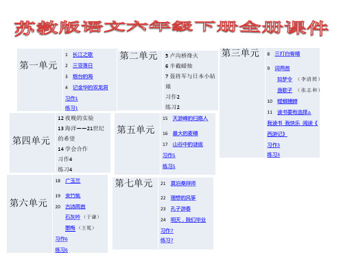 苏教版六年级语文下册全册课件(精华版)