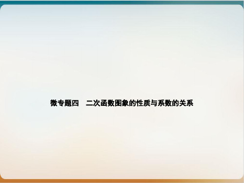 上册微专题四二次函数图象的性质与系数的关系人教版九级数学全一册优秀ppt