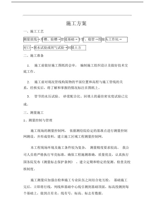 混凝土雨水管施工技术方案.docx